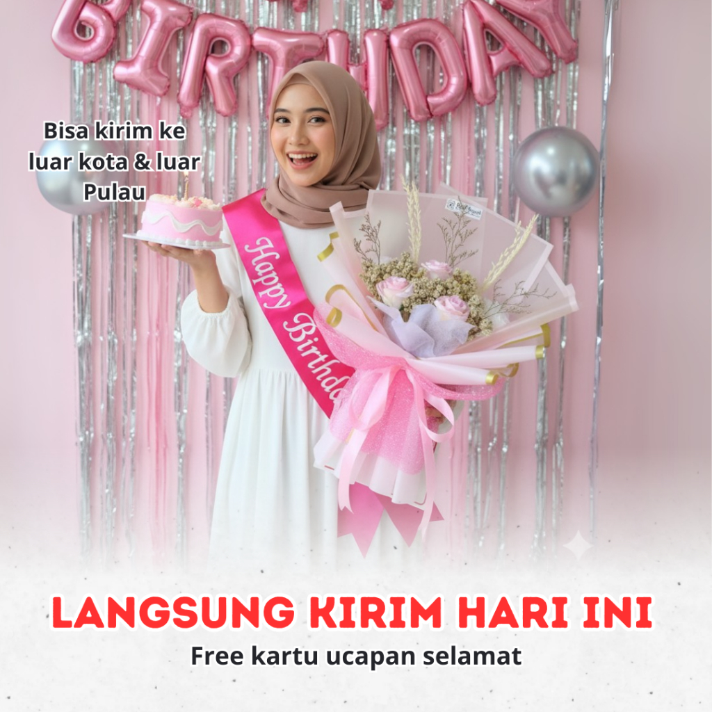 Buket Bucket Bouquet Ulang tahun Birthday Bisa untuk cewek dan cowok Bellaris series