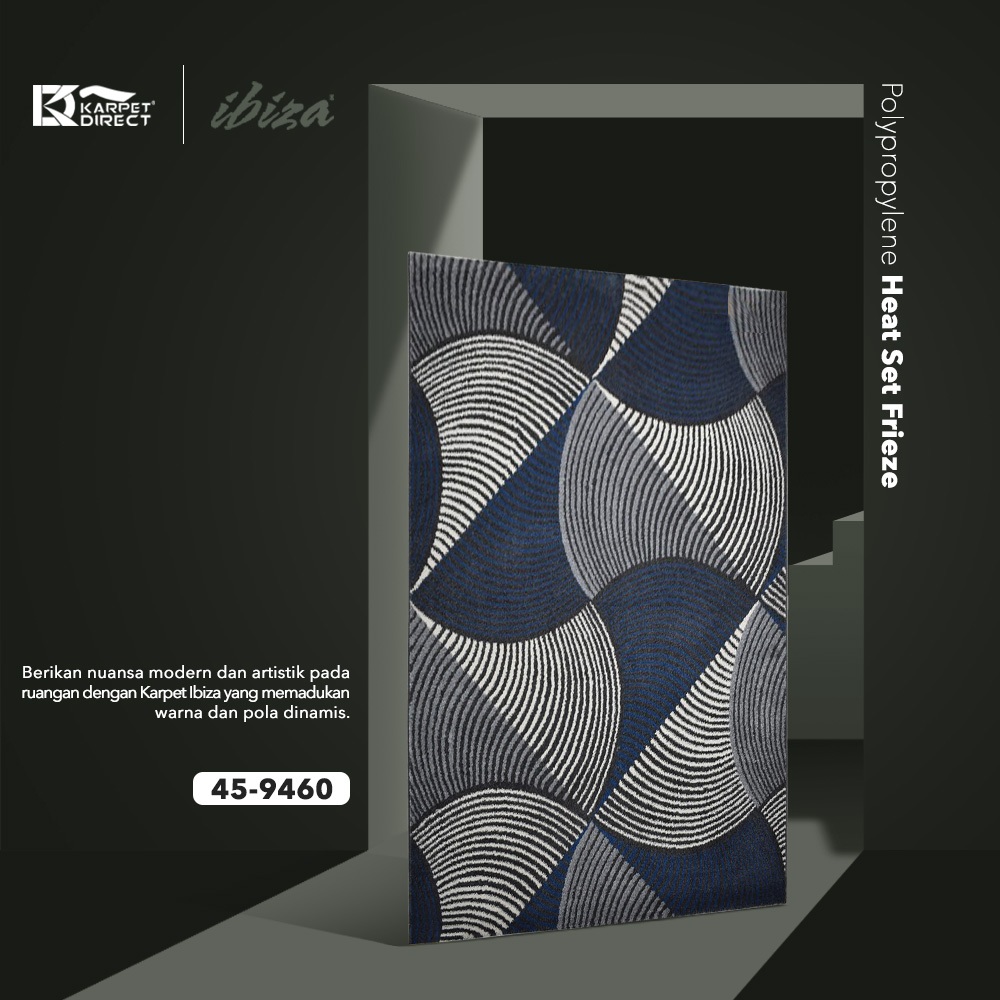 [Karpet Direct] Ibiza Karpet (Biru) 100x150 cm - Kode 45-9460