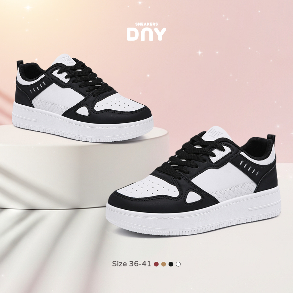 SEPATU DNY Sepatu Kets Putih Wanita Sneakers Cewek Merah Putih Sepatu Sport Casual Wanita DNY367