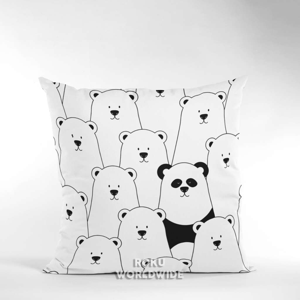 Roku Worldwide Bantal Sofa Aesthetic Karakter Panda Hewan Binatang Dekorasi Hiasan Kamar RT445