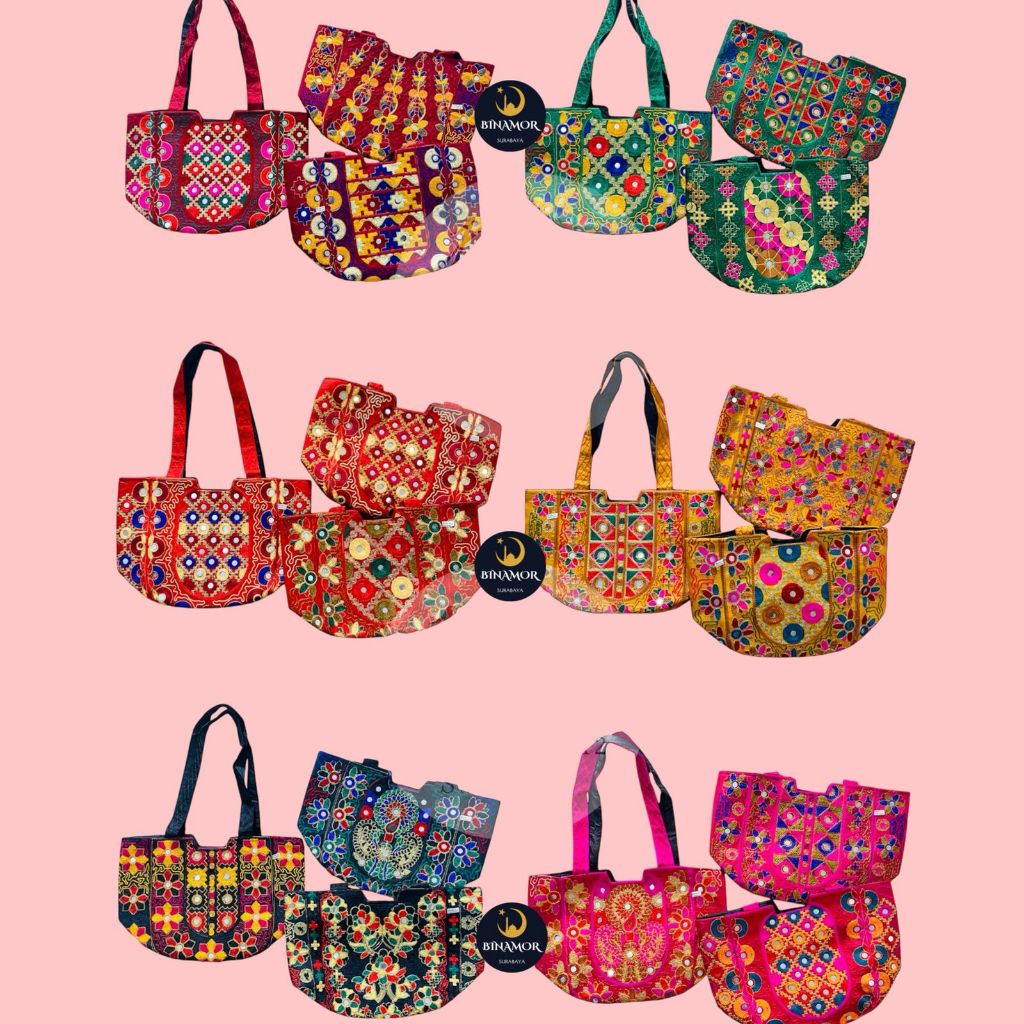 Tas Jinjing | Totebag Pakistan Original Bordir  Uk.24cmx37cm ( Tanggung )