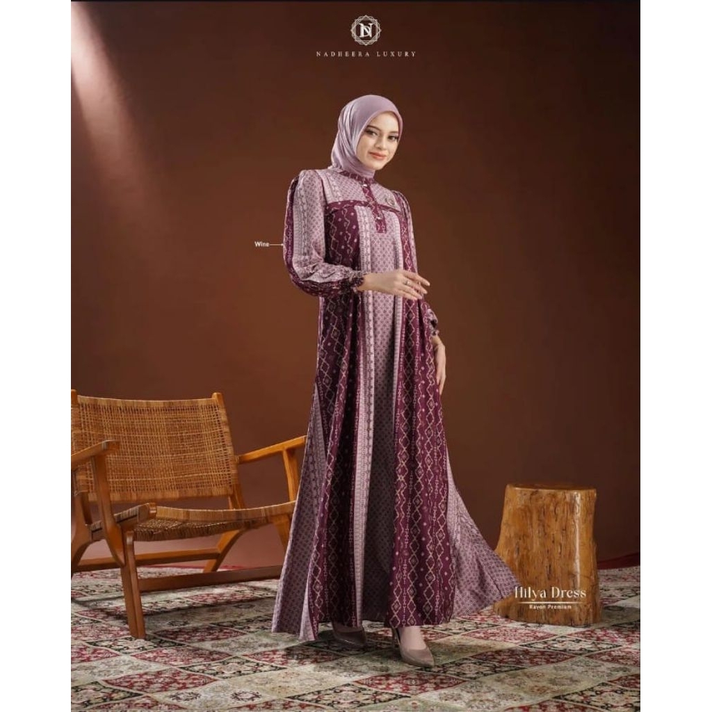 NADHEERA LUXURY HILYA DRESS // NADHEERA LUXURY// HILYA DRESS // GAMIS MOTIF // GAMIS