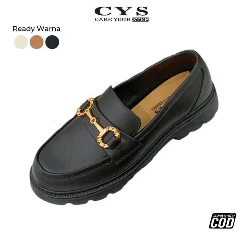 CYS Sepatu Docmart Loafers Wanita Fashion Korea Kekinian Formal SPT-44