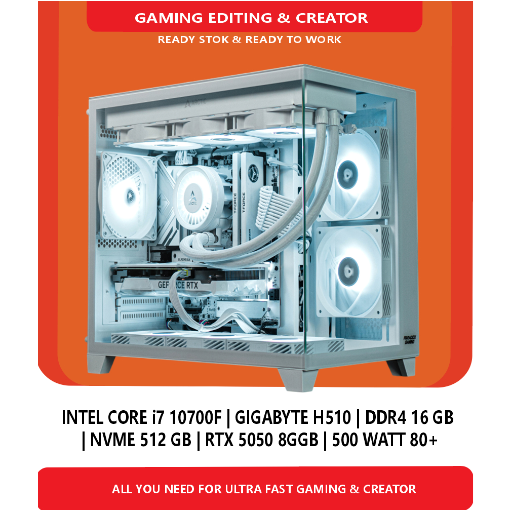 Gigabyte PC GAMING Intel Core i7 10700F Ram 16GB VGA RTX 5050 8Gb Nvme 512GB 4.0