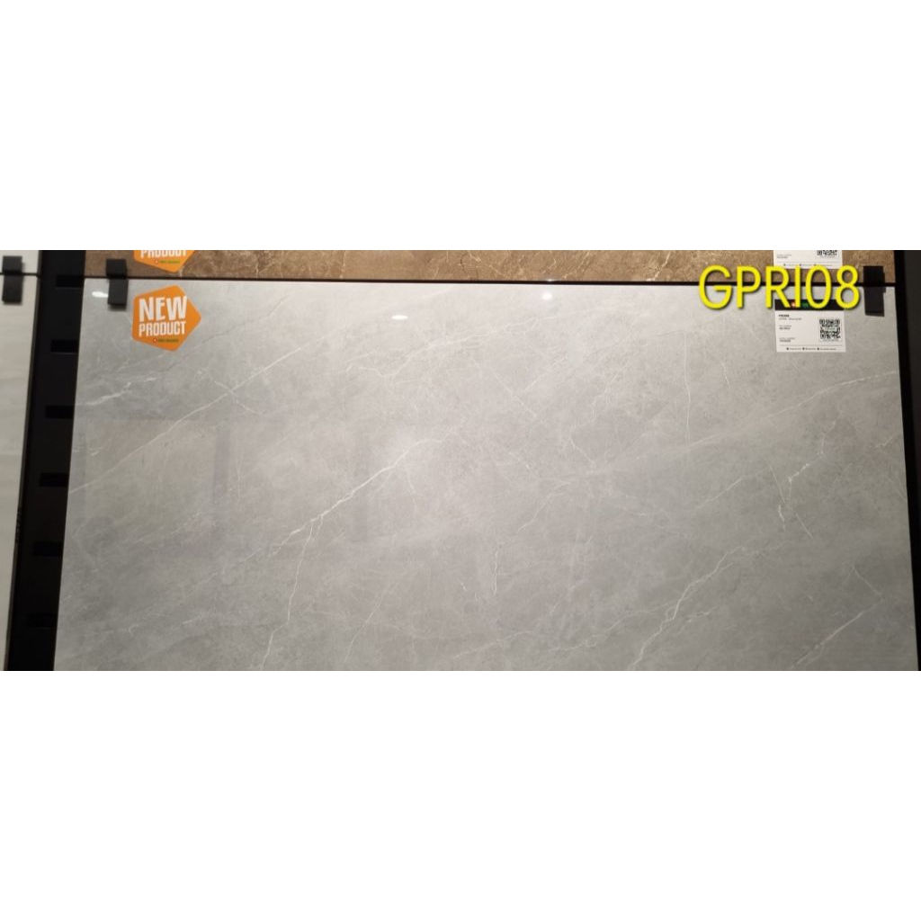 GRANIT MERK NIRO TIPE PRIME GPRI08 ukuran 60x120 PERMUKAAN TEKSTURE GLOSSY GLAZED POLISHED UNTUK LAN