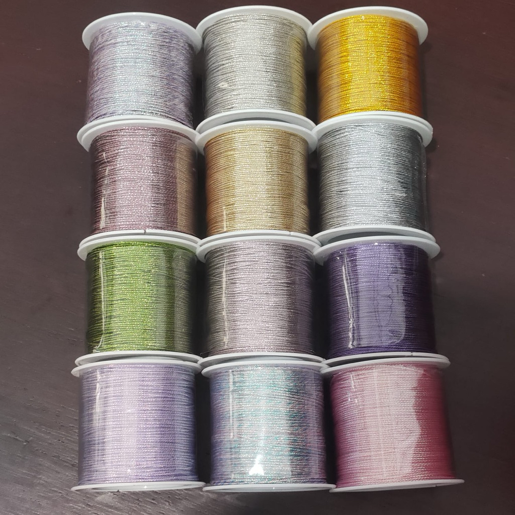 5 Meter Shine String 0,6 mm ll Tali Giok Metalik Gliter Premium DIY Aksesoris