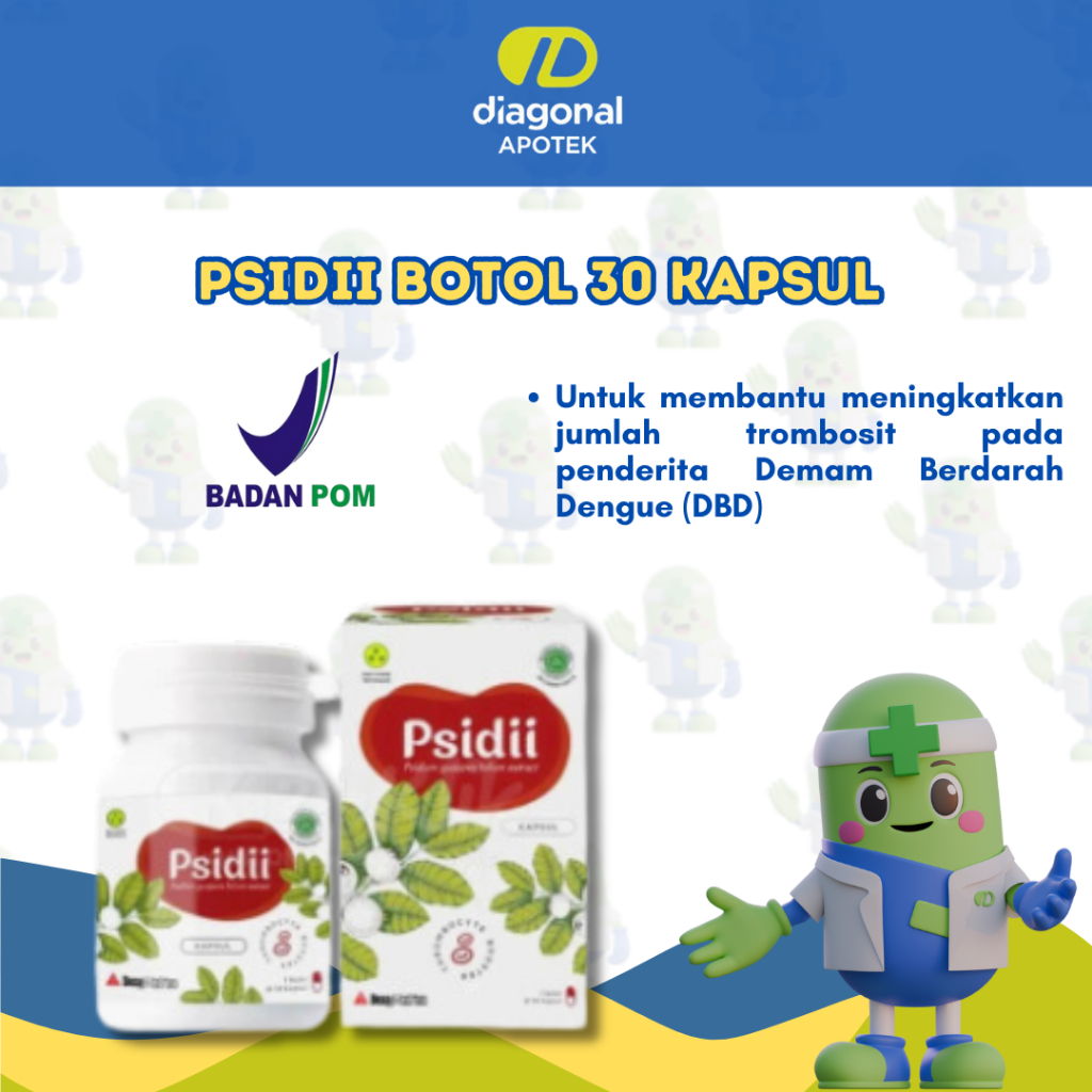 PSIDII Kapsul 50'S & Sirup 60 Ml Untuk Meningkatkan Kadar Trombosit atau Sel Darah Merah