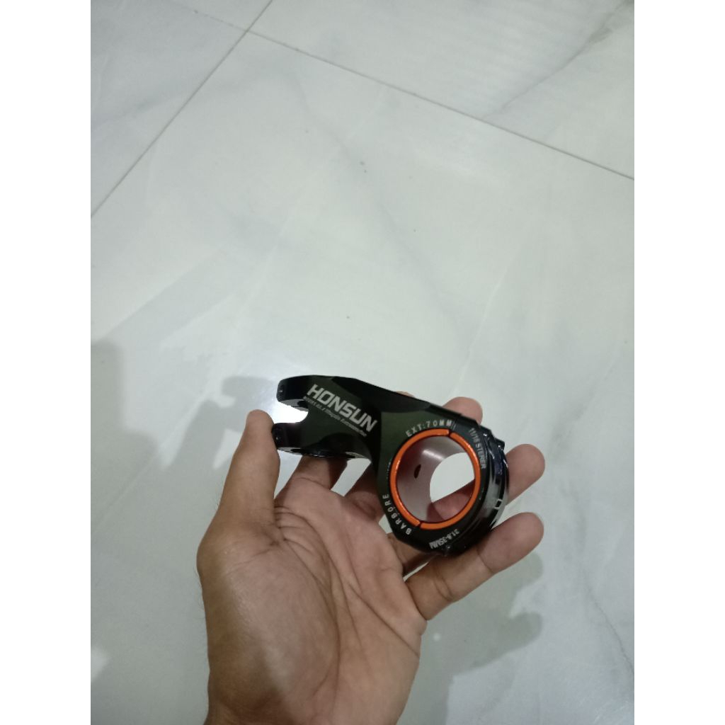 Stem Sepeda Honsun  minus 17° panjang 70mm cocok untuk sepeda MTB XC Cross Country RB Gravel Hybrid 