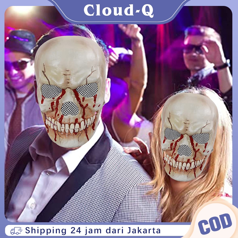 Halloween Cosplay Mask Costume / Topeng Wajah Mask Halloween Baru / Skull Mask Halloween