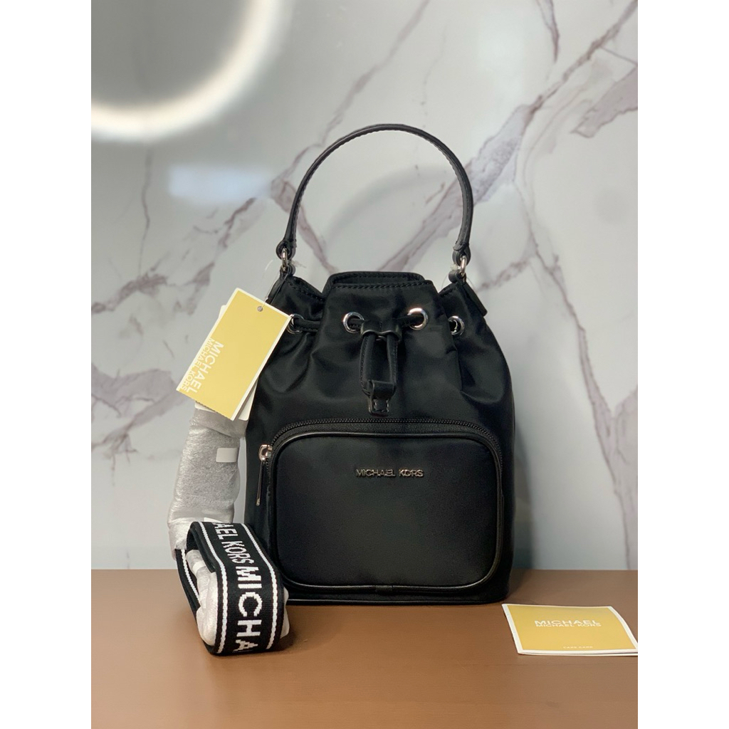 MK KHAI SMALL NYLON BUCKET BAG