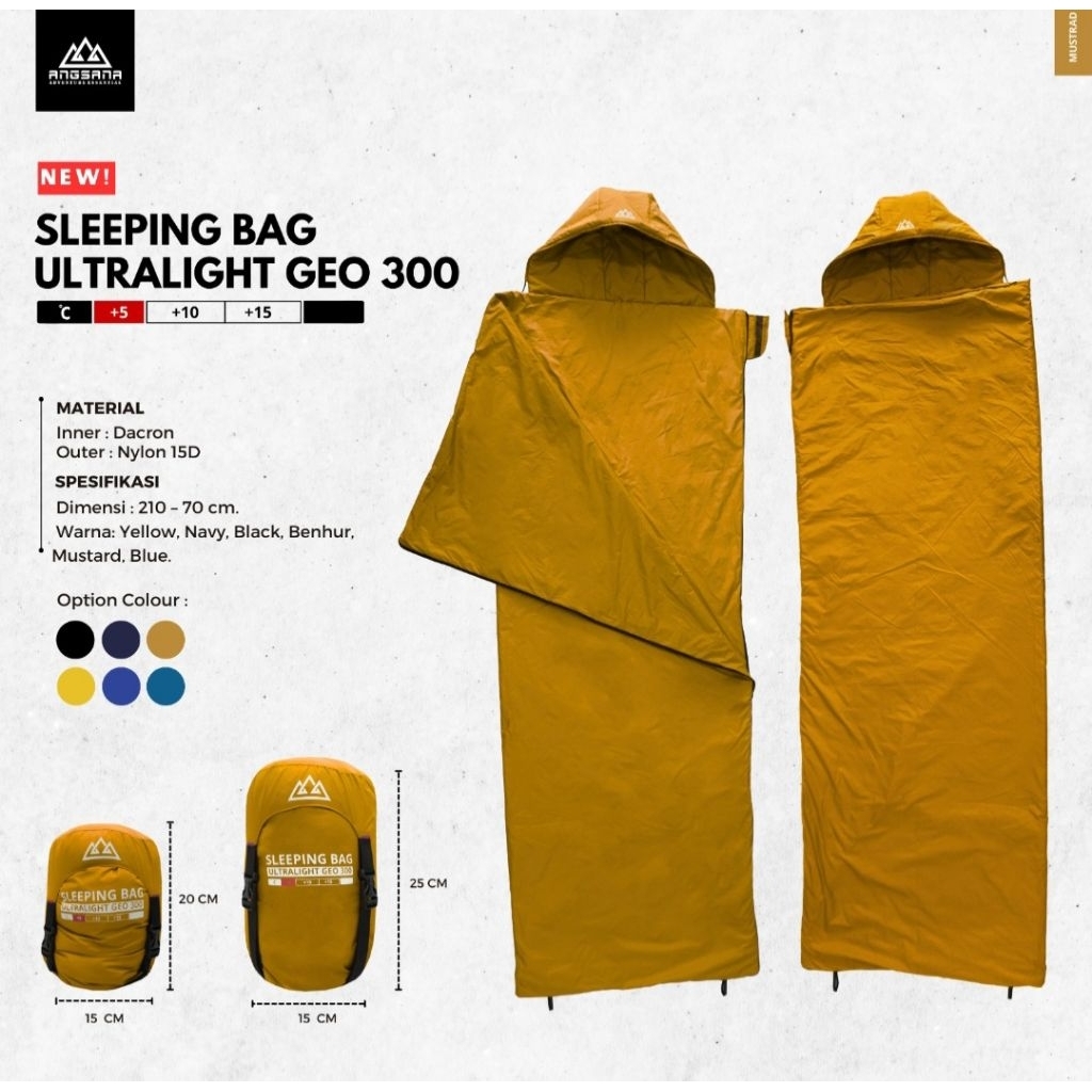 Sleeping Bag Ultralight Angsana seri GEO 300