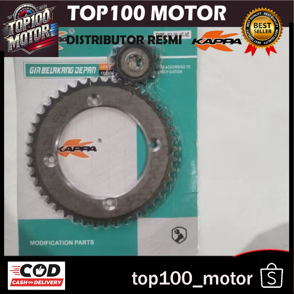 KAPPA GEAR DEPAN BELAKANG KLX. GEAR PRESS KAWASAKI KLX