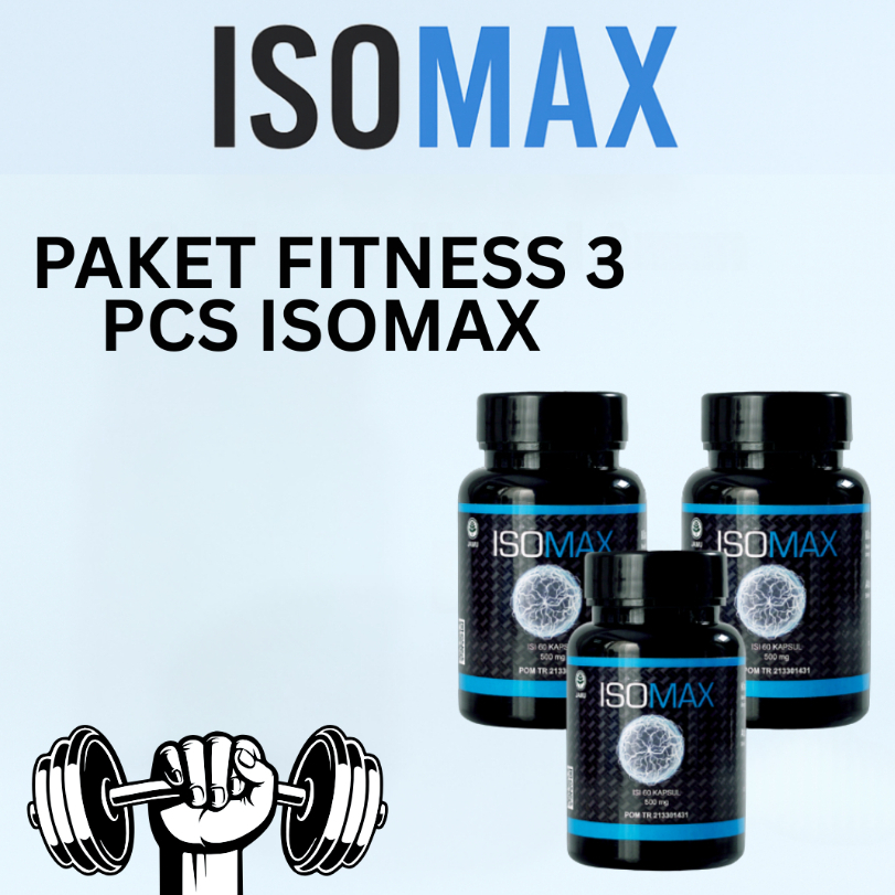 Isomax Suplemen Fitness Bantu Tingkatkan Stamina | Kapsul Penambah dan Pembentuk Massa Otot | 3 Pcs