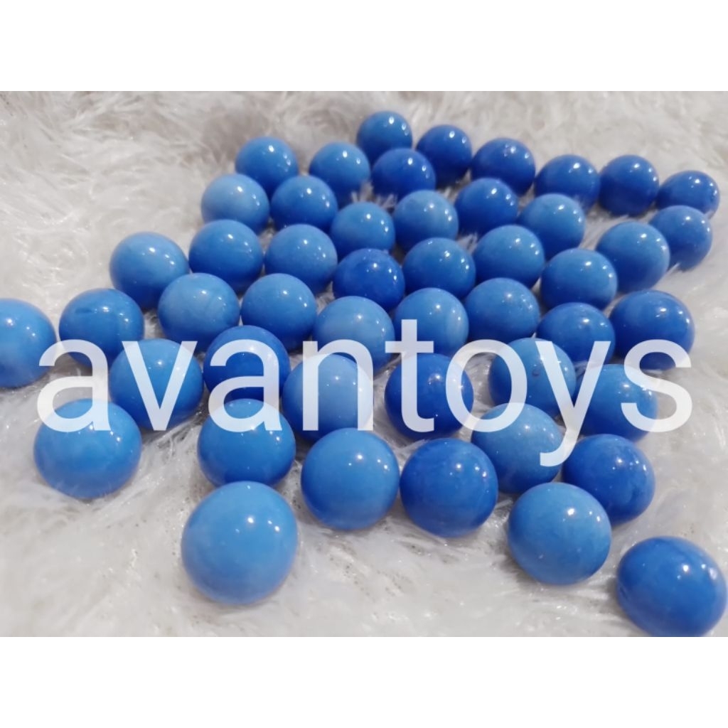 25 PCS GUNDU KELERENG MARMER BIRU