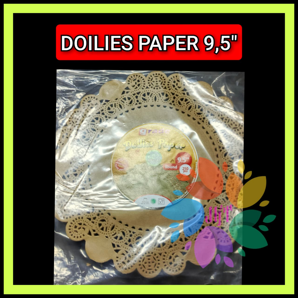 Kertas Renda Doilies Paper 9,5 Inch Coklat (250 Pcs)