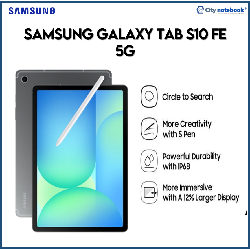 SAMSUNG GALAXY TAB 5G S10 FE 8GB 128GB GARANSI RESMI