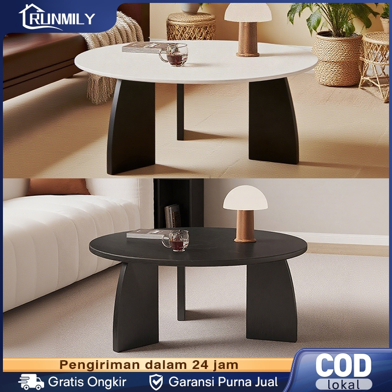 Meja Tamu Minimalis Kayu Meja Bulat Lesehan Coffee Table Meja Kayu Meja Makan Meja Kopi Aesthetic Me