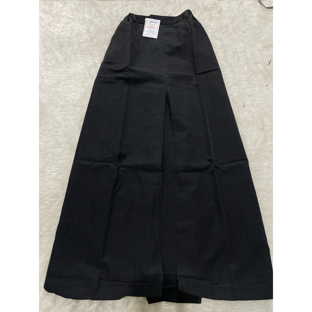 (Obral 1081) Rok span panjang hitam SMP/SMA bahan licin