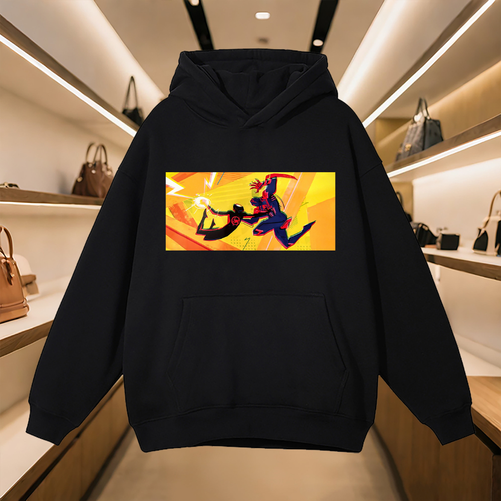hoodie Marvel hoodie Spider-Man Film Spider-Man:Across the Spider-Verse hoodie hitam hoodie biru tua