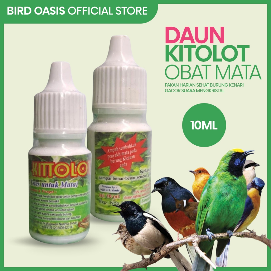 [BEST SELLER] Daun Kitolot 10ml Obat Tetes Mata Burung Mengobati Mata Snot Berair Iritasi Katarak