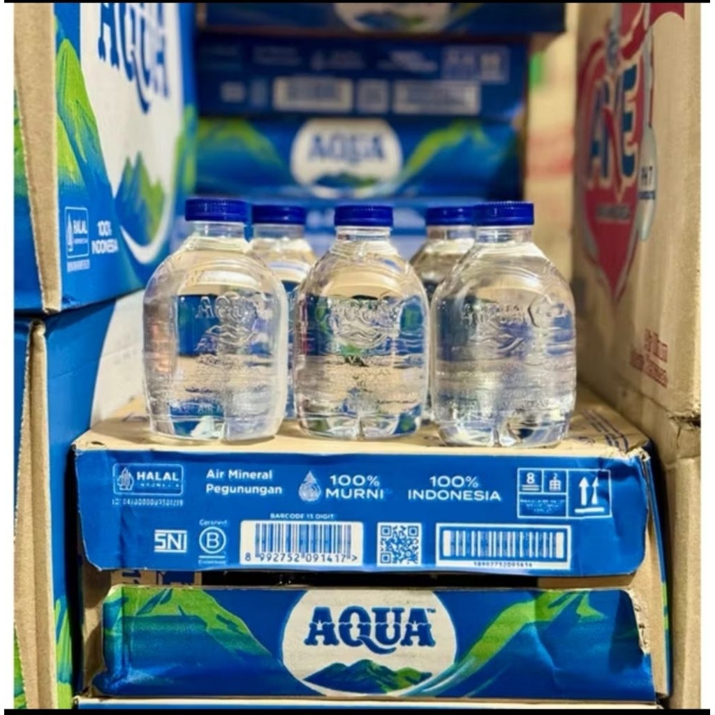 Aqua botol mini 220mL 1 dus