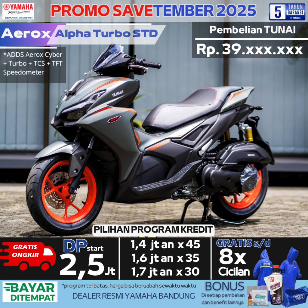 Motor Aerox Alpha Turbo 2025 Matte Dark Grey / Motor Yamaha Aerox Alpha / Aerox Alpha Turbo / Motor 