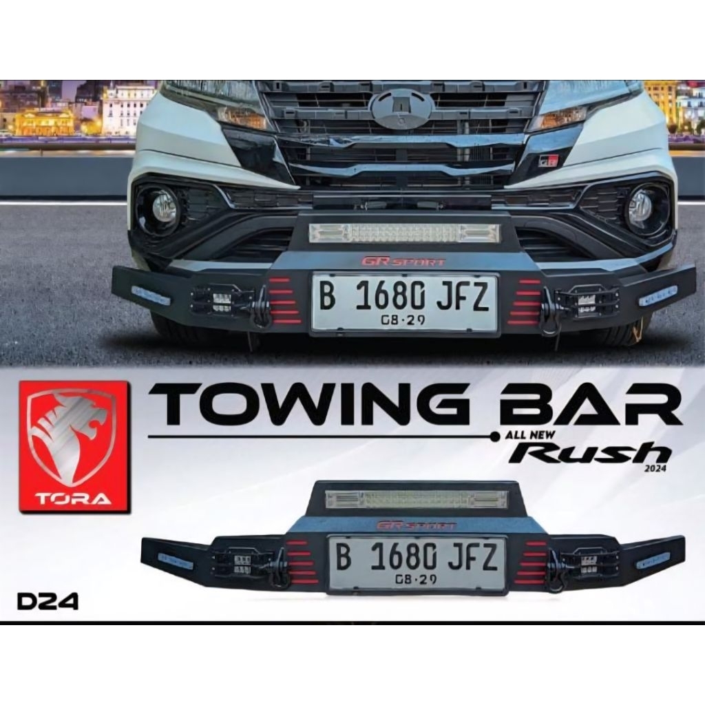 Tanduk Bumper depan/Towing depan Toyota Fortuner 2016-2025 vrz/trd/gr