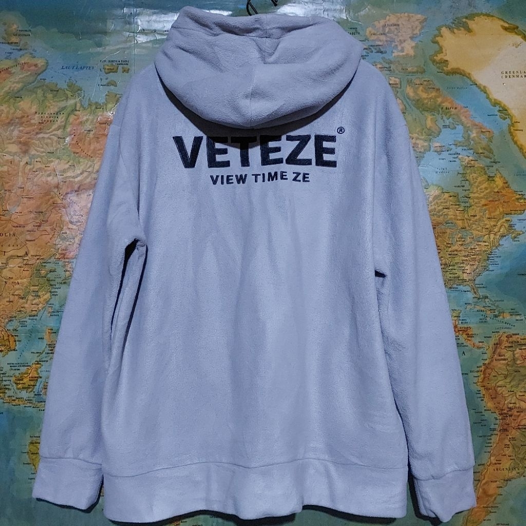hoodie zipper VETEZE Basic Fleece polar grey original