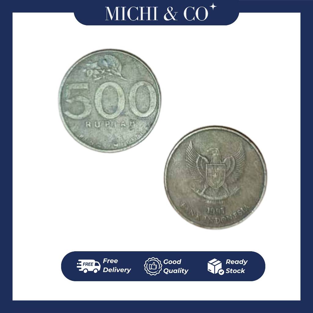 [TERMURAH] Uang Koin Kuno 500 Melati Koleksi Antik Langka Tahun Random 1997 2000 2001 2002 2003