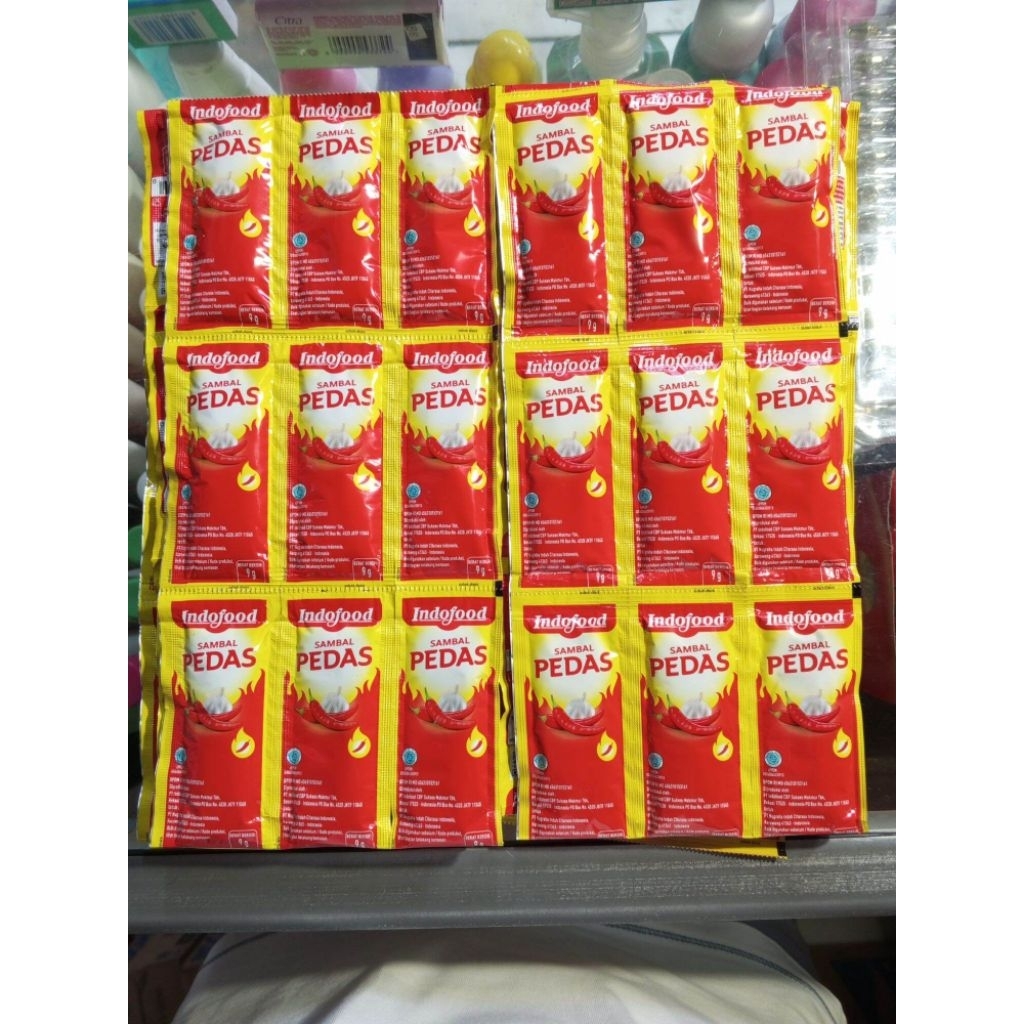 Saos Indofood pedas(renceng isi 36pcs)