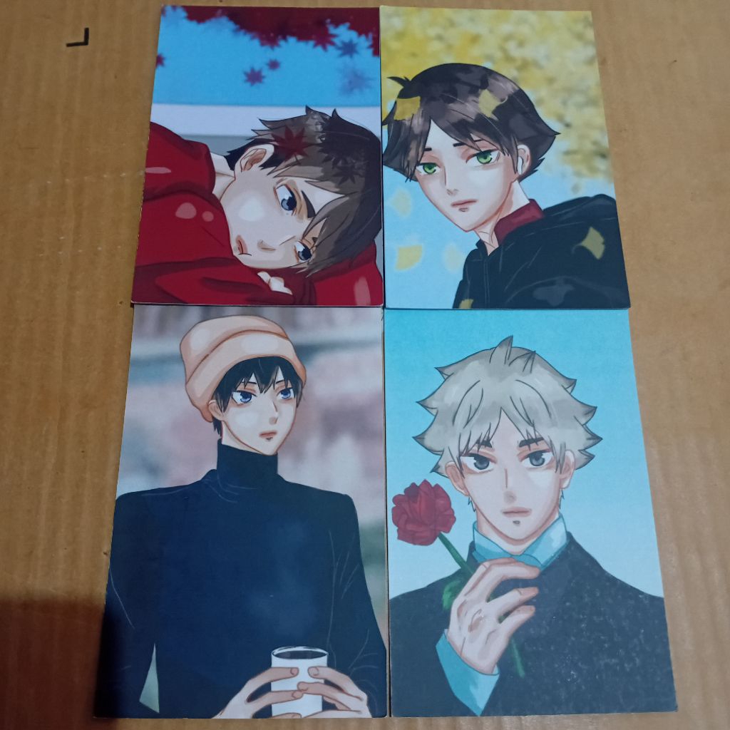 (SET) POSTCARD PHOTOCARD FANMERCH HAIKYUU KAGEYAMA OSAMU SUNA SEMI