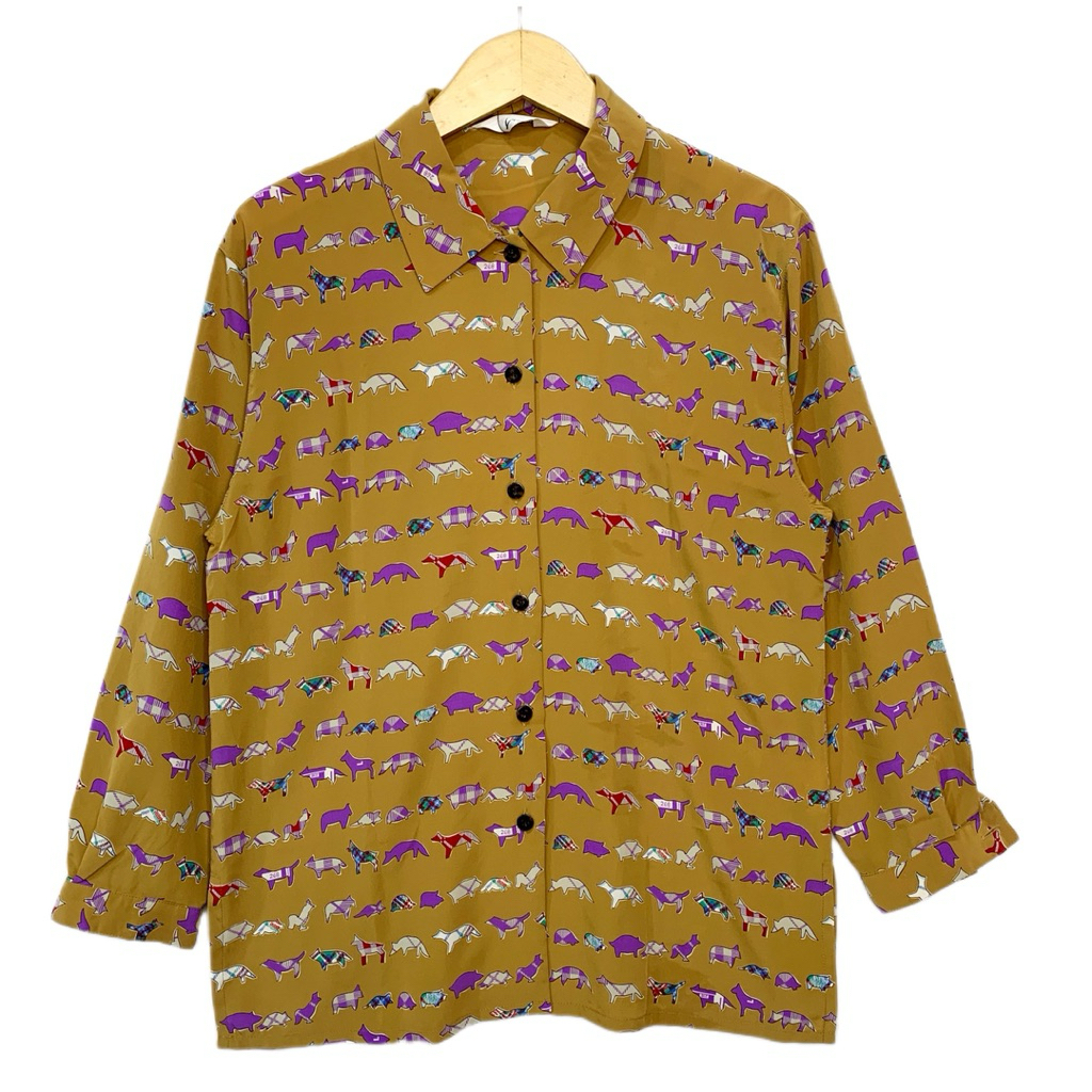 kode A695 kemeja vintage Size M to L lokal Kemeja vintage kemeja mewah kemeja sultan kemeja silk kem