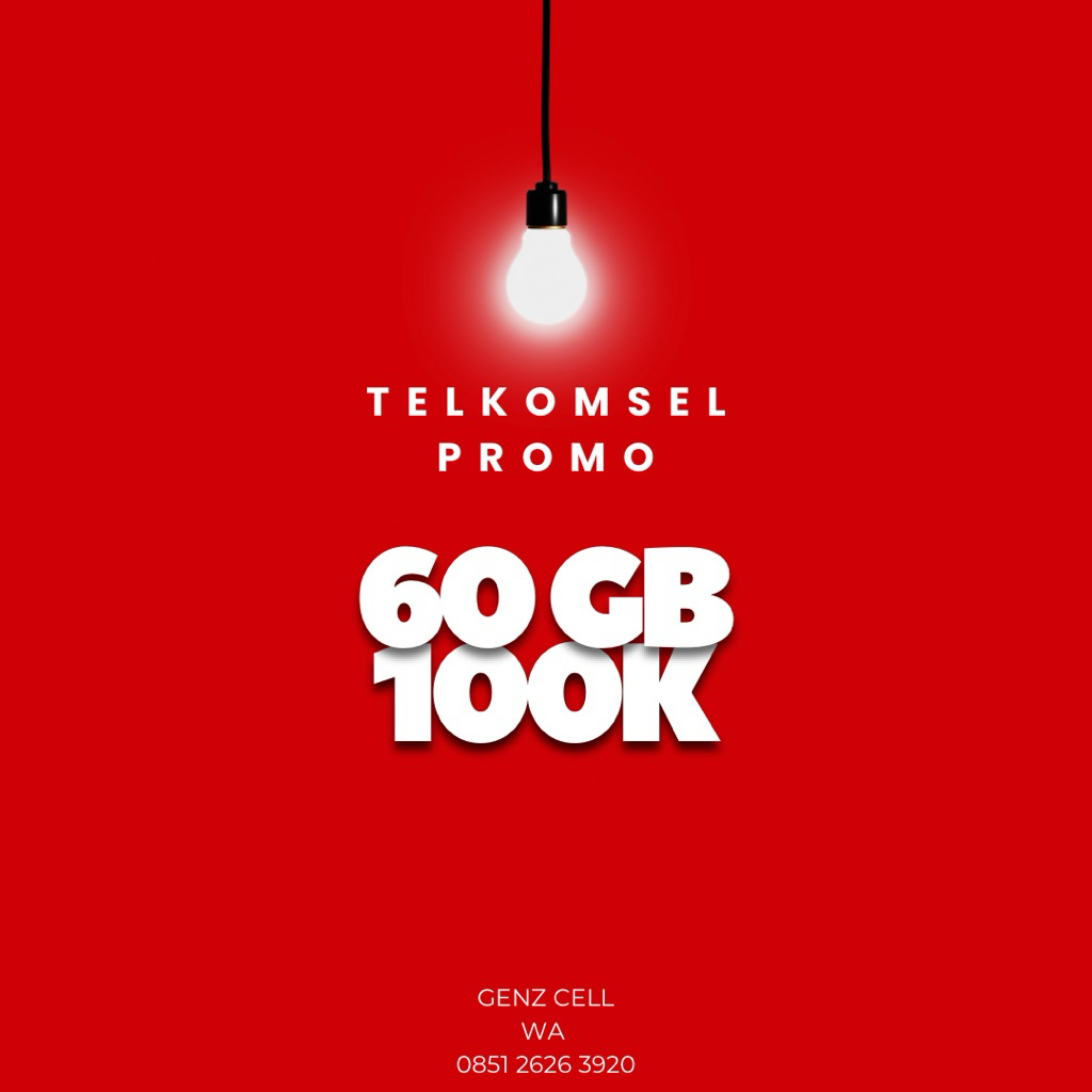 PAKET TELKOMSEL MURAH TELKOMSEL PROMO TERBATAS 60GB 28 HARI CUMA 100RB AN