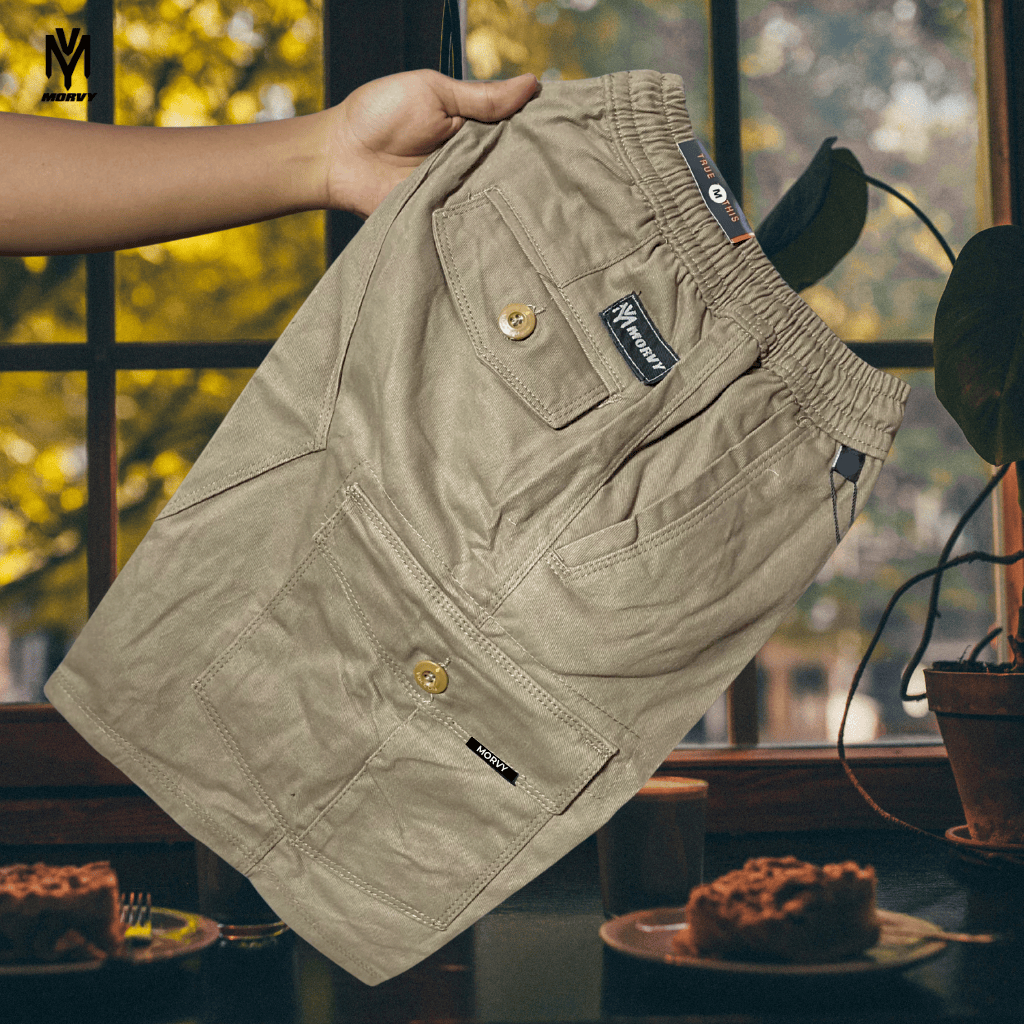 Celana pendek cargo pria keren kekinian cottond combede canvas premium borshot