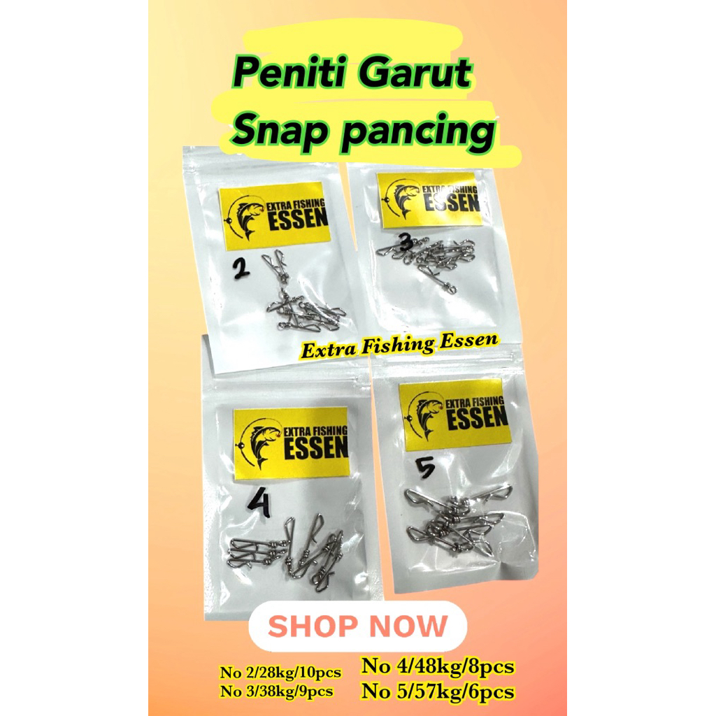 Peniti Garut Snap Pancing aneka ukuran (Kuat-Strong)