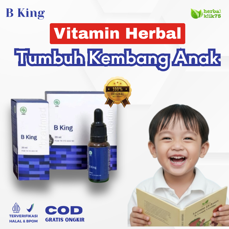 B KING Vitamin Otak Anak Cerdas Nutrisi Suplemen Daya Tahan Tubuh, tumbuh kembang anak