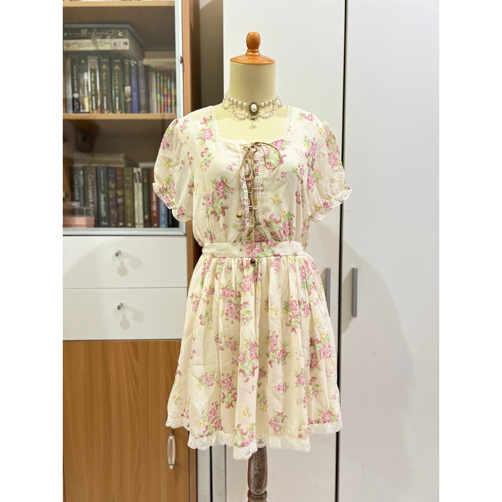 Floral Dress Kawaii Shabby Deary Vintage