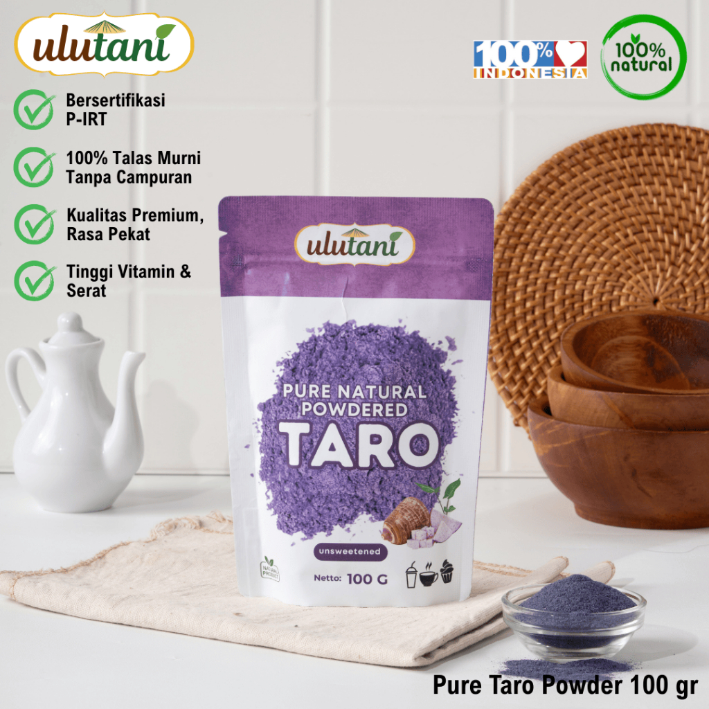 Ulutani Pure Premium Taro Powder - Premium Bubuk Taro 100gr