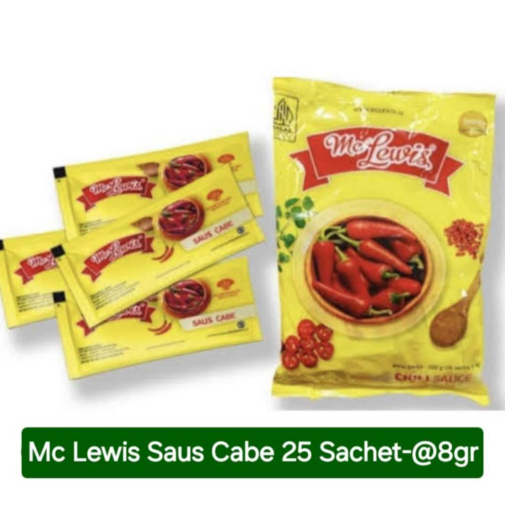 MC LEWIS EXTRA HOT CHILI SAUCE SACHET - 25x8GR