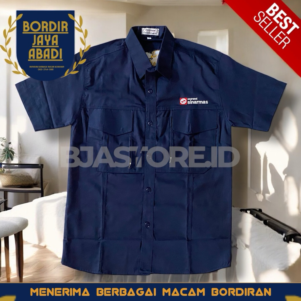 Kemeja Taktikal Asuransi Sinarmas Biru Navy