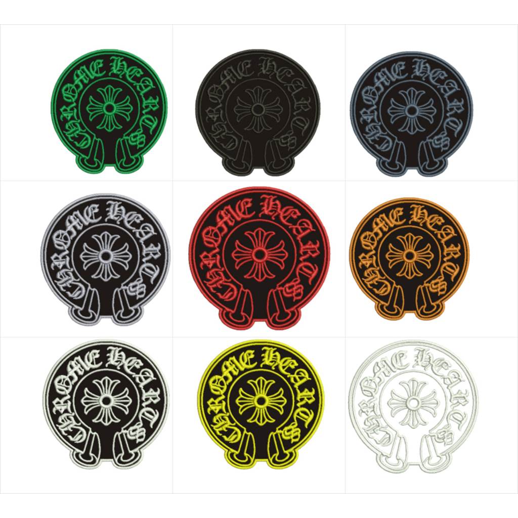 EMBLEM PATCH BORDIR GAMBAR CHROME HEARTS - TAMBAL KEREN