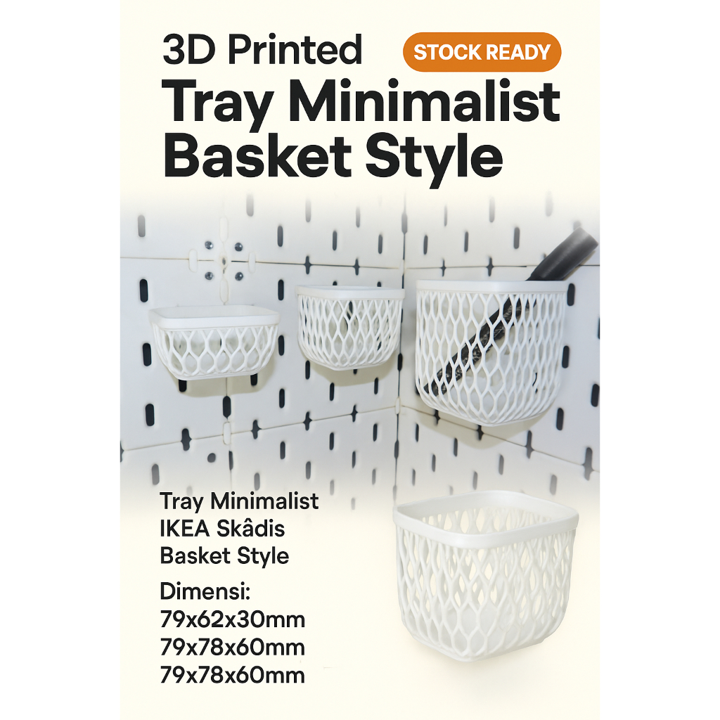 Tray Minimalis Ikea Skadis Model Keranjang Pegboard