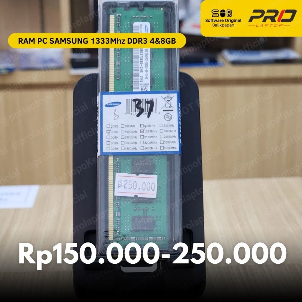 RAM PC SAMSUNG 1333Mhz DDR3 4&8GB