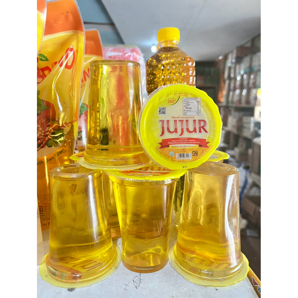 minyak goreng JUJUR gelas kemasan 200ml