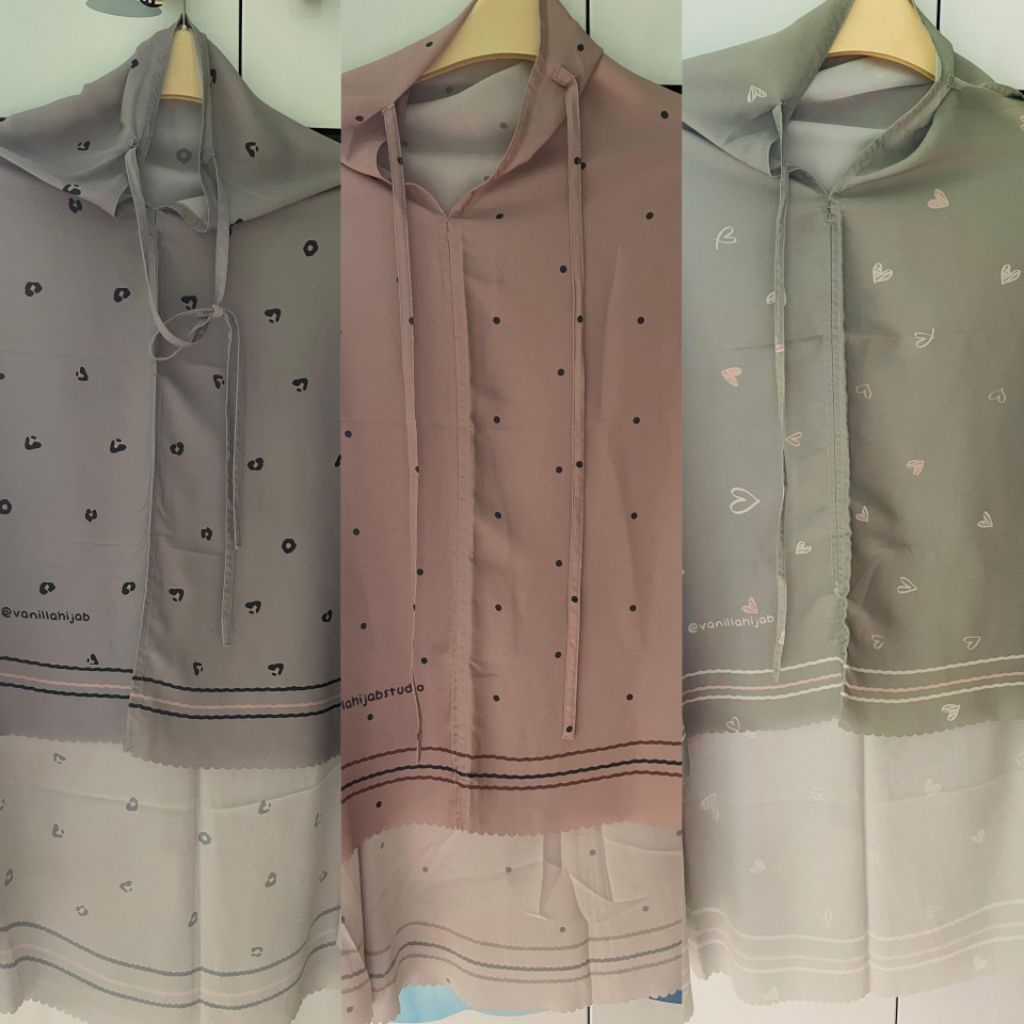 bergo vanilla hijab original preloved