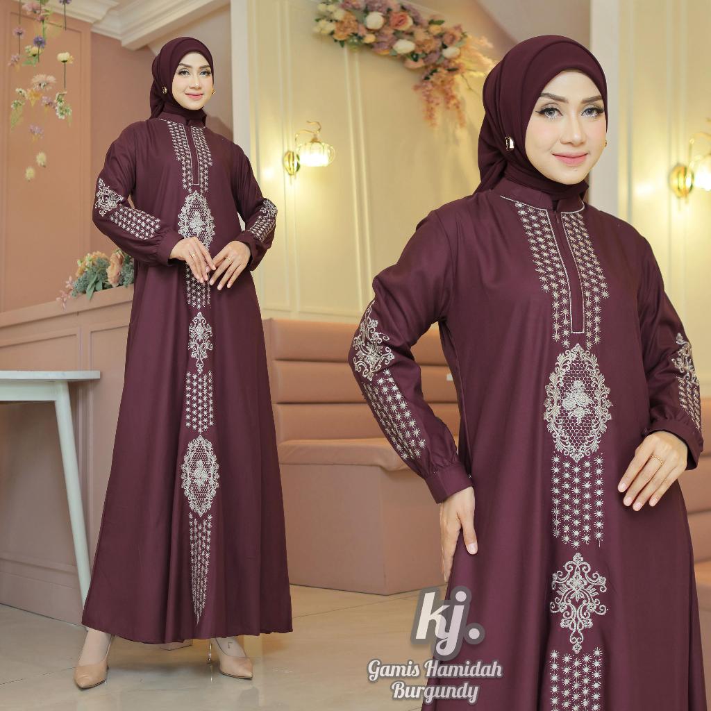 Khadijah Mode- Gamis Hamidah Katun Toyobo Bordir