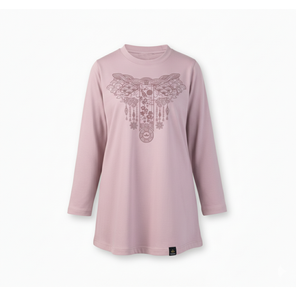 BackToBasic - Kaos Tunik Anak Kyoto Perempuan Atasan Kaos Anak - Tunik Anak Perempuan