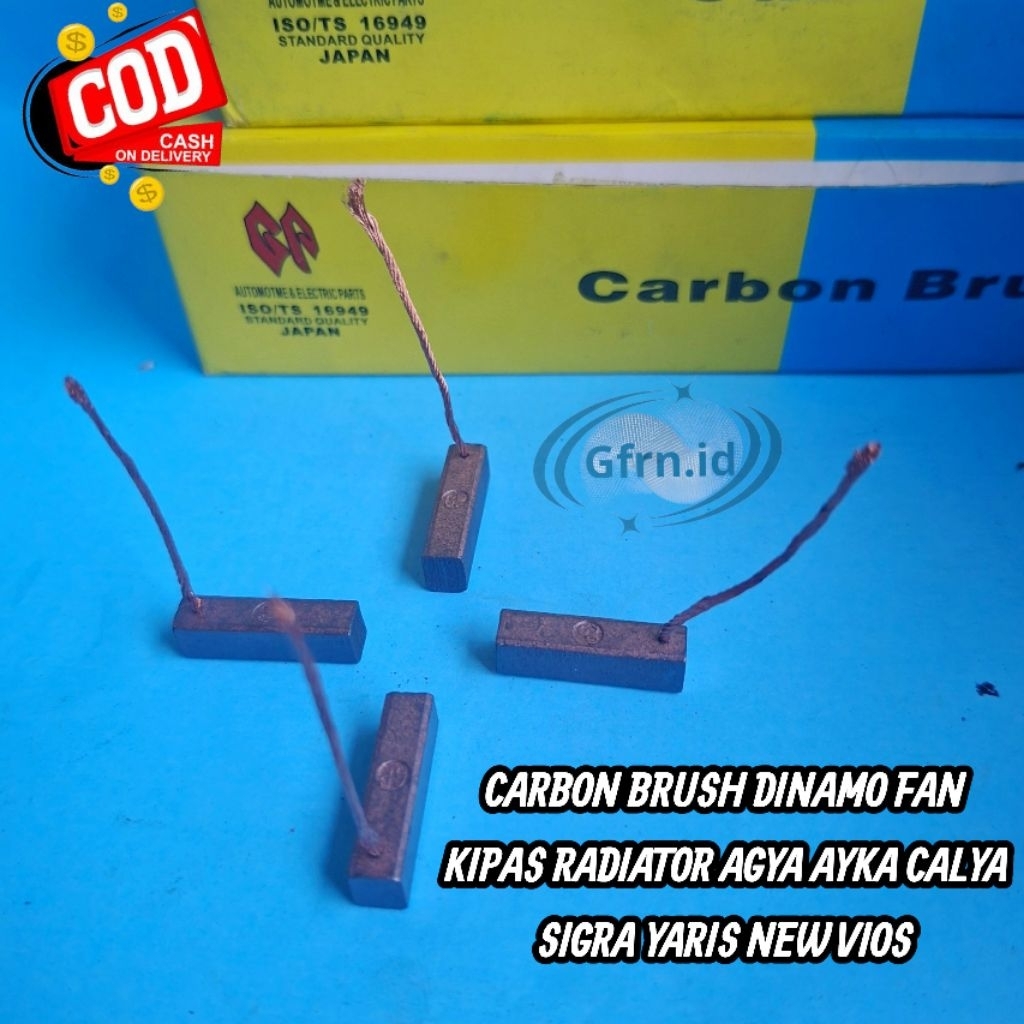 Arang Carbon Brush Dinamo Fan Kipas Radiator Agya Ayla Calya Sigra Yaris New Vios