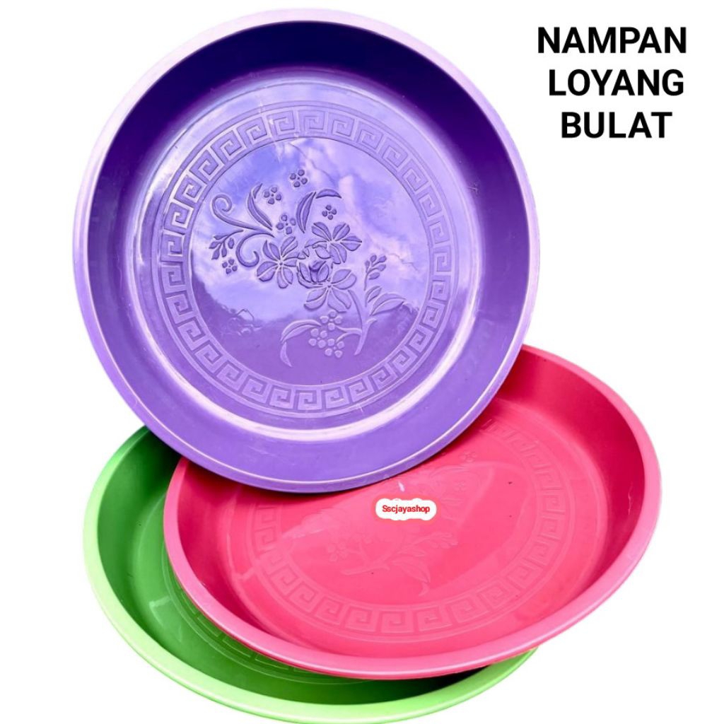NAMPAN saji isi 6 pcs nampan bulat 28,5 cm