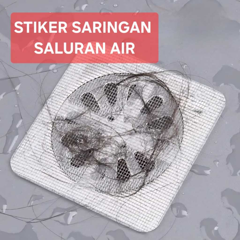 MJS STIKER SARINGAN LUBANG KAMAR MANDI TOILET SINK WASTAFEL BAK CUCI PIRING BATH UP PENUTUP